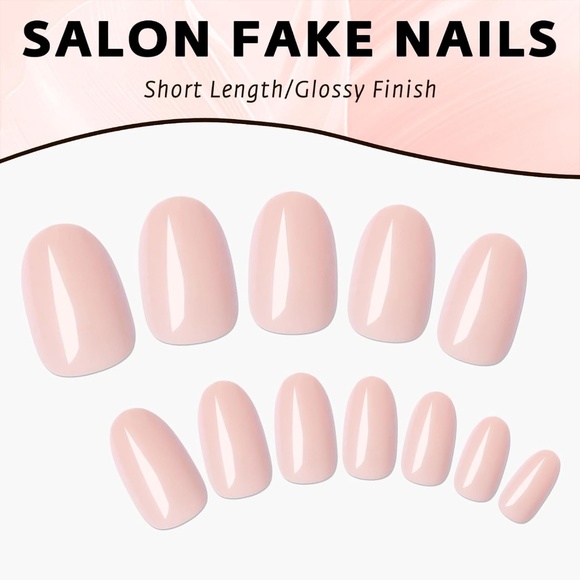 240 Pieces Short Oval Press On Nails - Picture 4 of 7